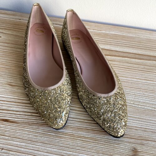 Ballerinas Gold Glitzer